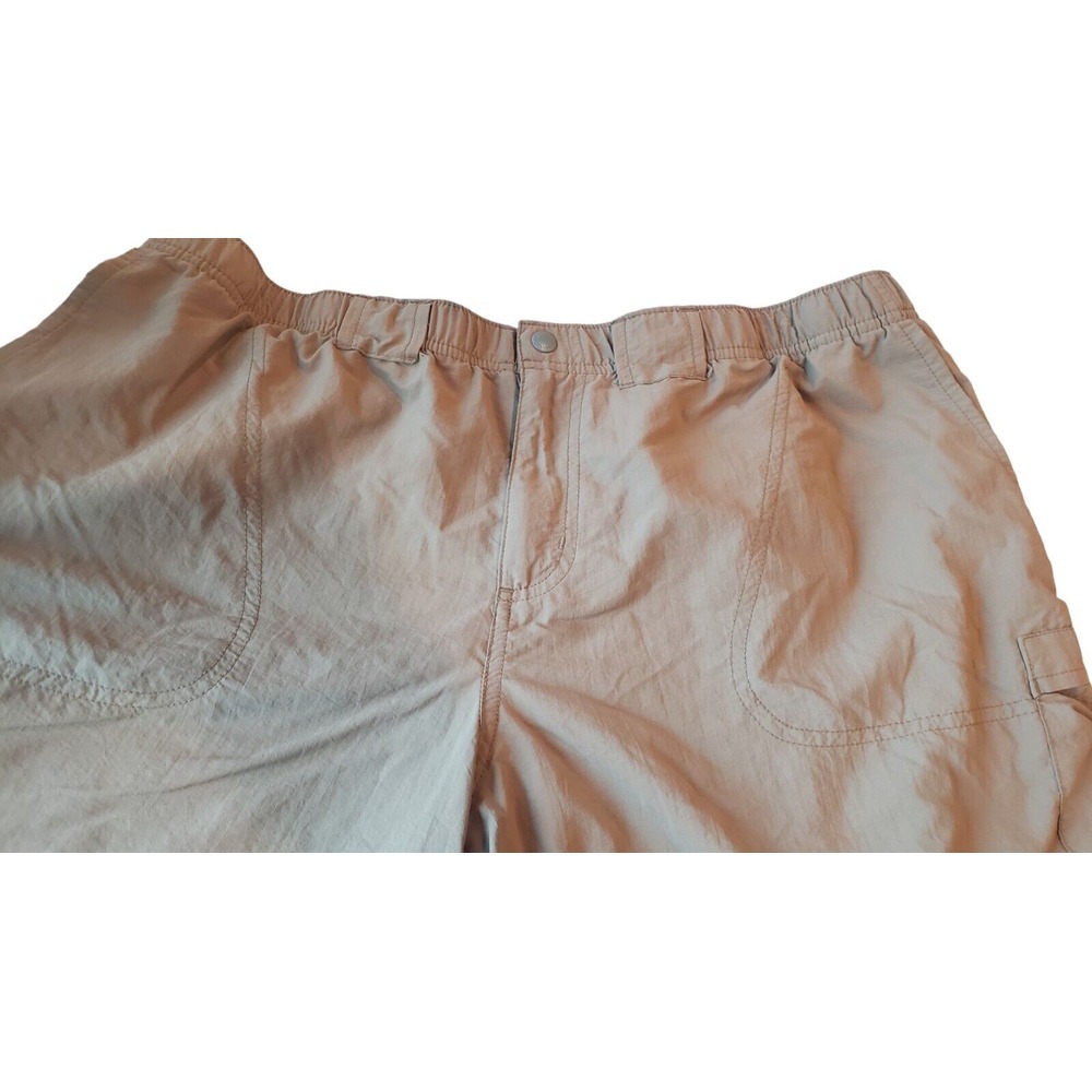 Columbia Mens Elastic Waist Outdoor Hiking Cargo Shorts Brown Sz XL‎